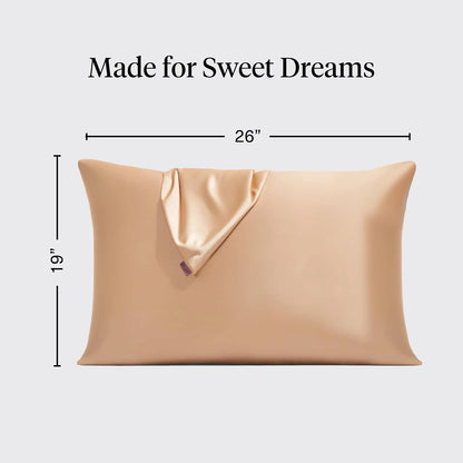 Kitsch Satin Pillowcase with Zipper - Standard Size, Haze Blue