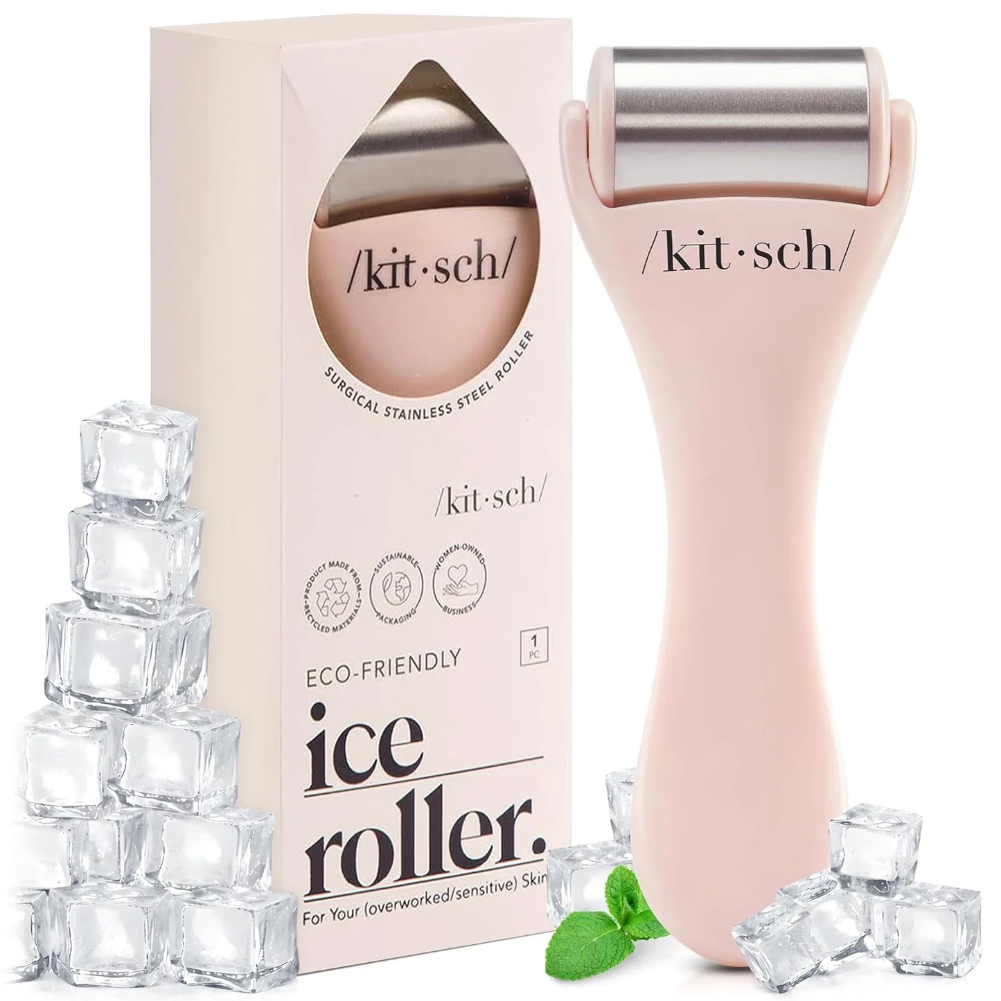 Kitsch Mini Ice Roller for Face Tool Set – Cooling Face Rollers - Blush