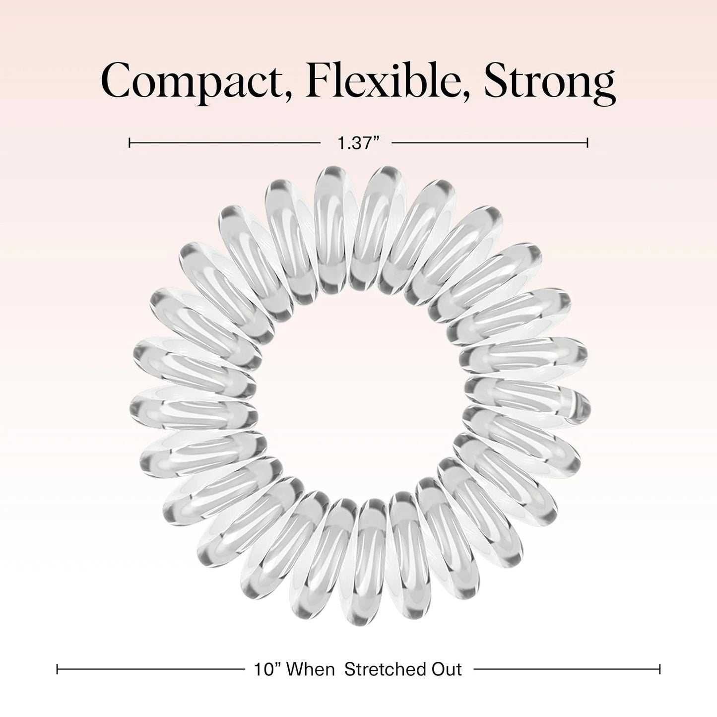 Kitsch Spiral Hair Ties for Women | Ponytail Holders - Brunette, 8 Pcs