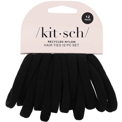 Kitsch Ribbed Hair Ties No Damage - Blush, 10pcs