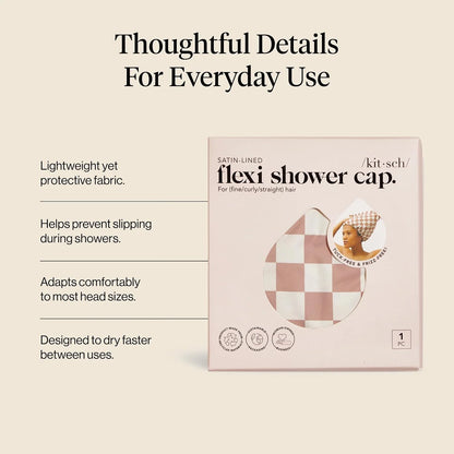 Kitsch Luxury Large Shower Cap for Women - Cherry Print