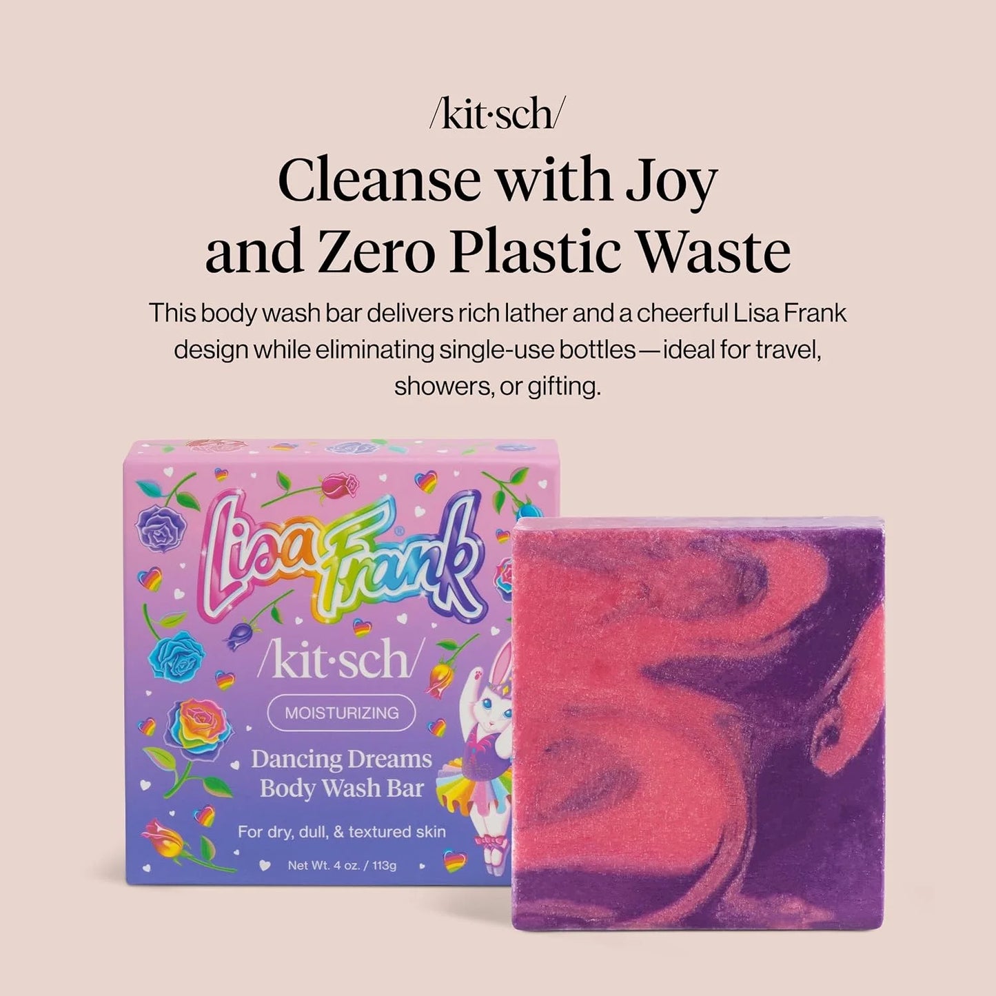 Kitsch Charcoal Soap Body Wash Bar for Cleansing – Made in USA, 4 oz