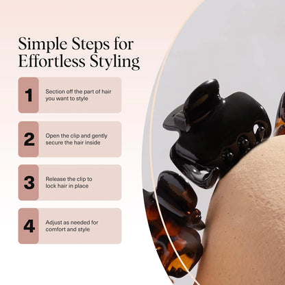 Kitsch Small Hair Clips for Women - Cute Hair Accessories - Rosewood, 8pcs