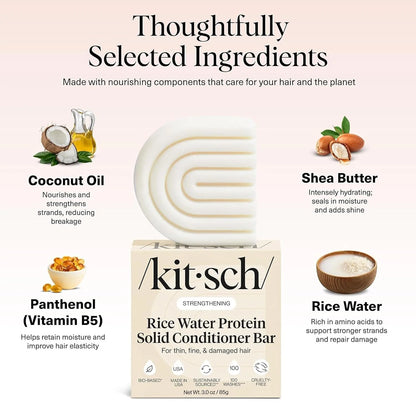 Kitsch Rice Water Conditioner Bar Soap for Hair Growth - 3 oz