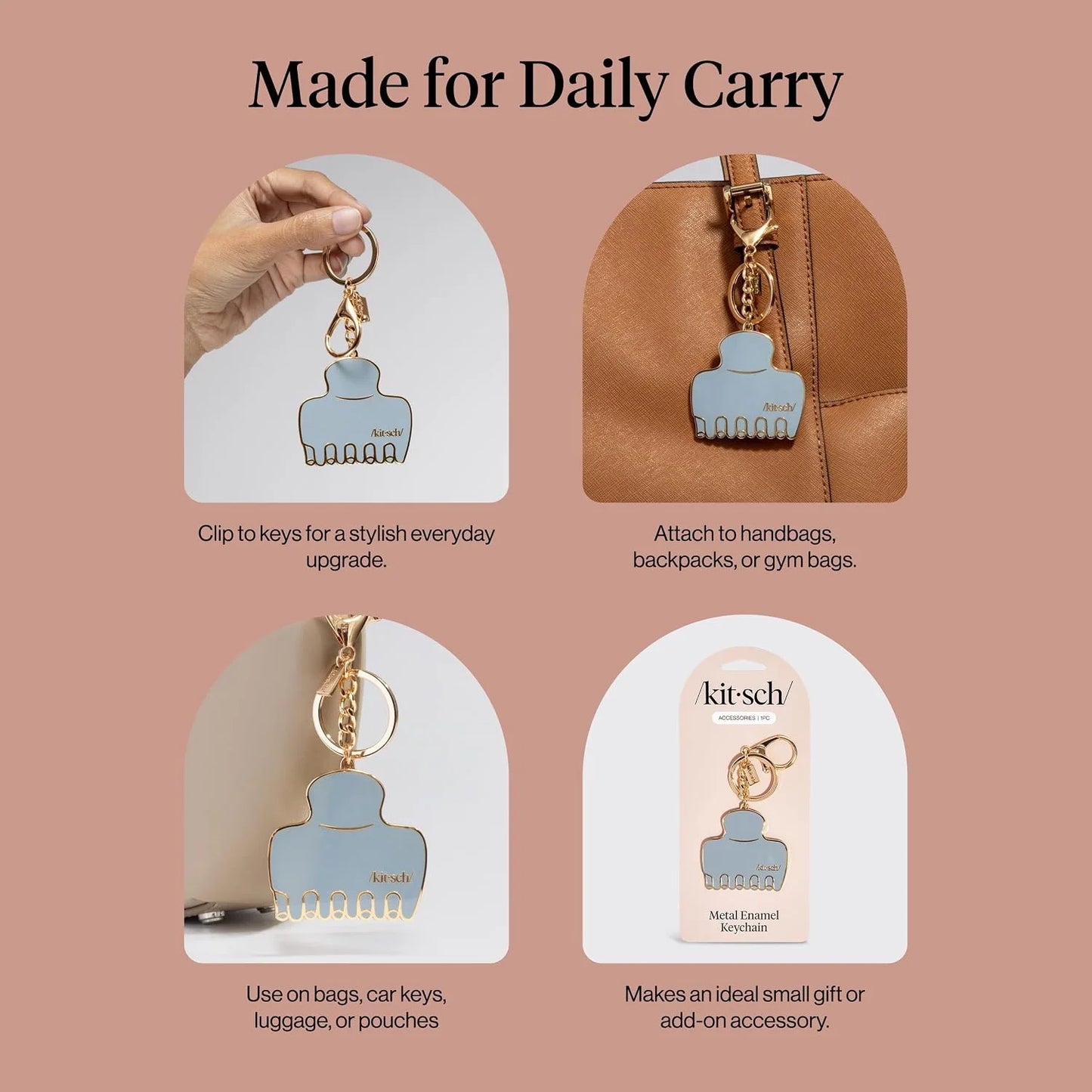 Kitsch Cute Keychain For Car Keys – Bag Charm for Handbags - Hair Perfume