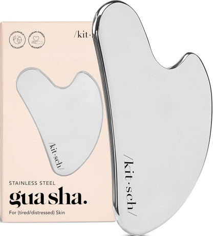 Kitsch Stainless Steel Guasha Tool for Face - Silver