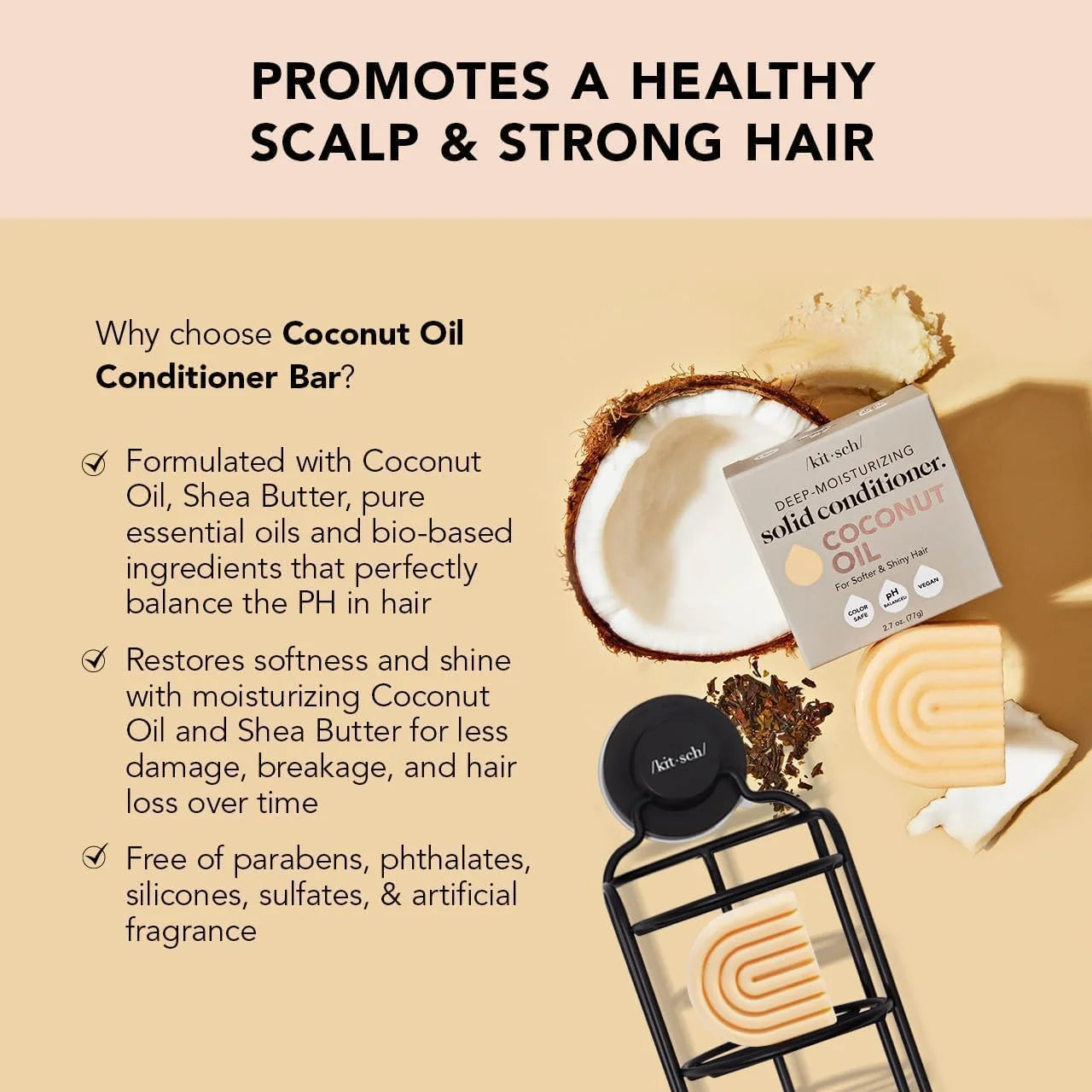 Kitsch Rosemary & Biotin Shampoo and Conditioner Set for Hair Growth