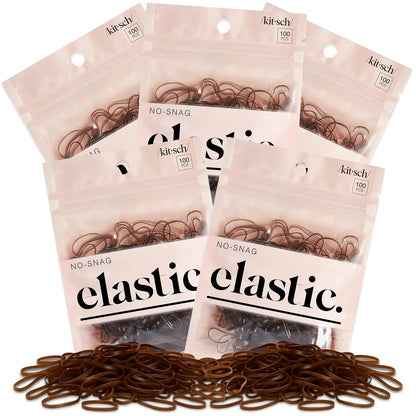 Kitsch Hair Ties No Damage for Kids, Teens and Women - Black, 500pcs