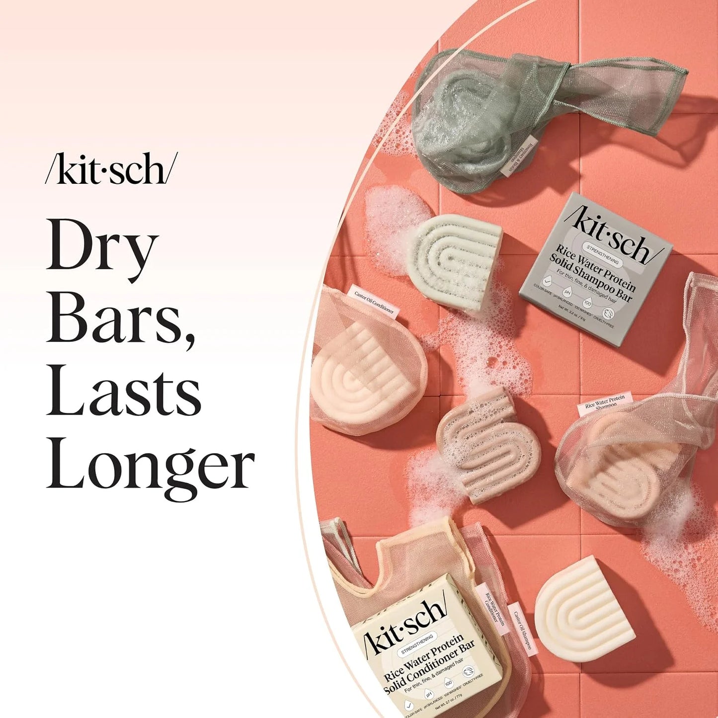 Kitsch Soap Saver Bag – Patented Mesh Bag Soap Holder with Tag Identifier