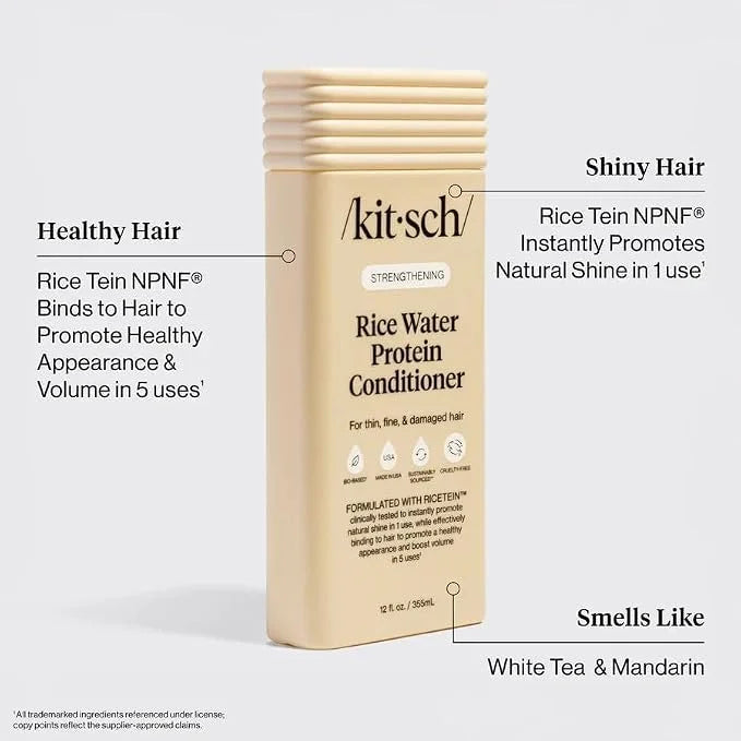 Kitsch Strengthening Rice Water Conditioner for Hair Growth – 12.3 oz