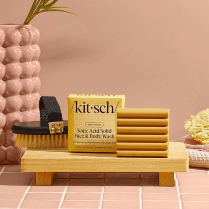 Kitsch Charcoal Soap Body Wash Bar for Cleansing – Made in USA, 4 oz
