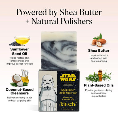 Kitsch Charcoal Soap Body Wash Bar for Cleansing – Made in USA, 4 oz