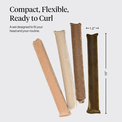 Kitsch Satin Flexi Rods Heatless Curling Rod - 6 pcs, Rosewood