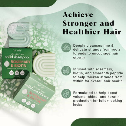 Kitsch Rosemary & Biotin Shampoo and Conditioner Set for Hair Growth