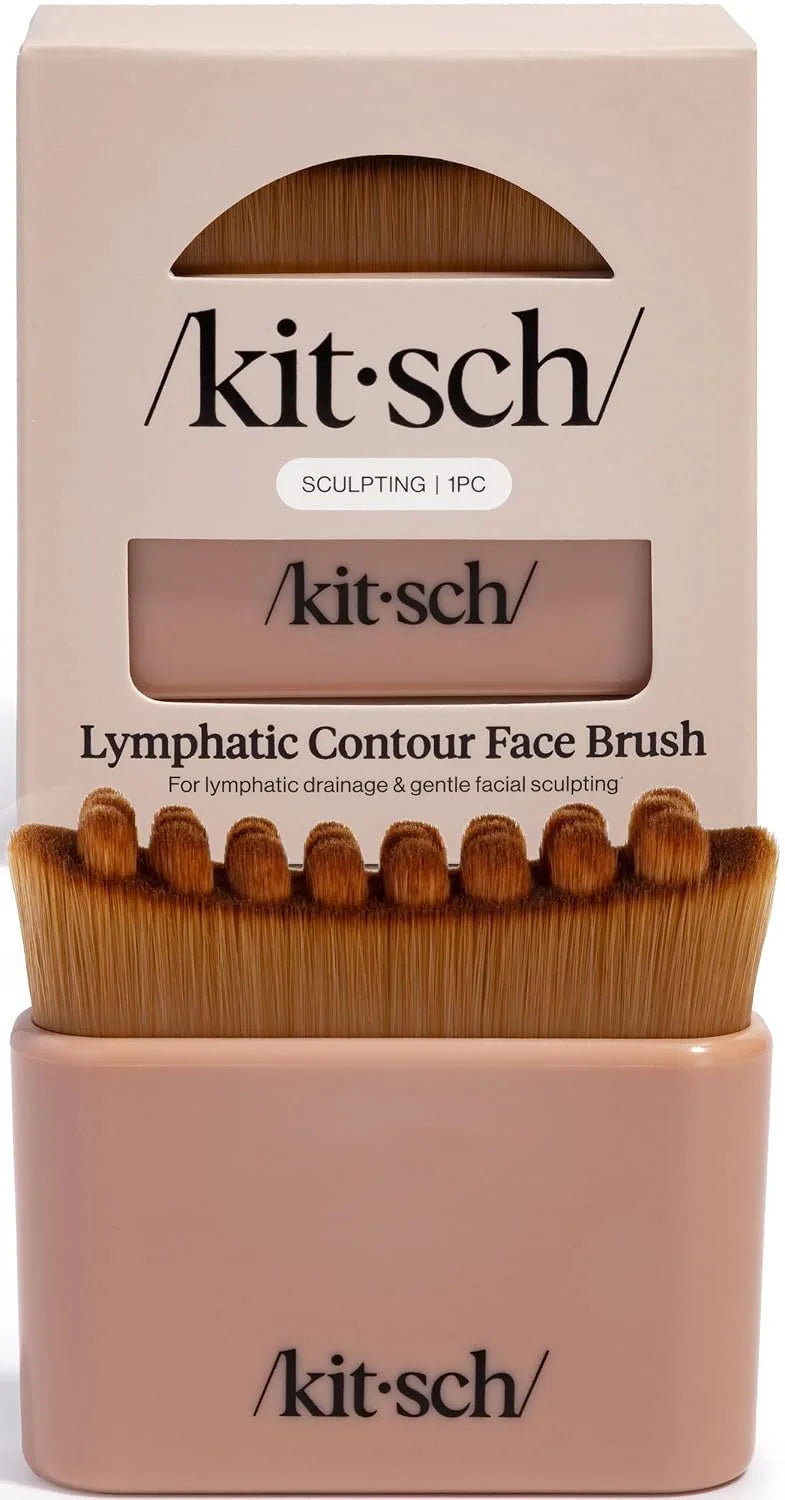 Kitsch Lymphatic Contour Face Brush - Facial Massage Brushes - Terracotta