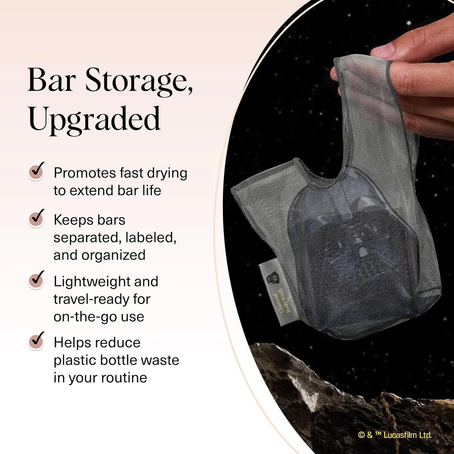 Kitsch x Star Wars Stormtrooper Soap Saver Bag – Mesh Bag Soap Holder
