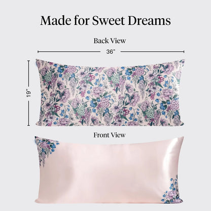Lisa Frank x Kitsch Satin Pillowcase, Size 19x36 - Rainbow Leopard