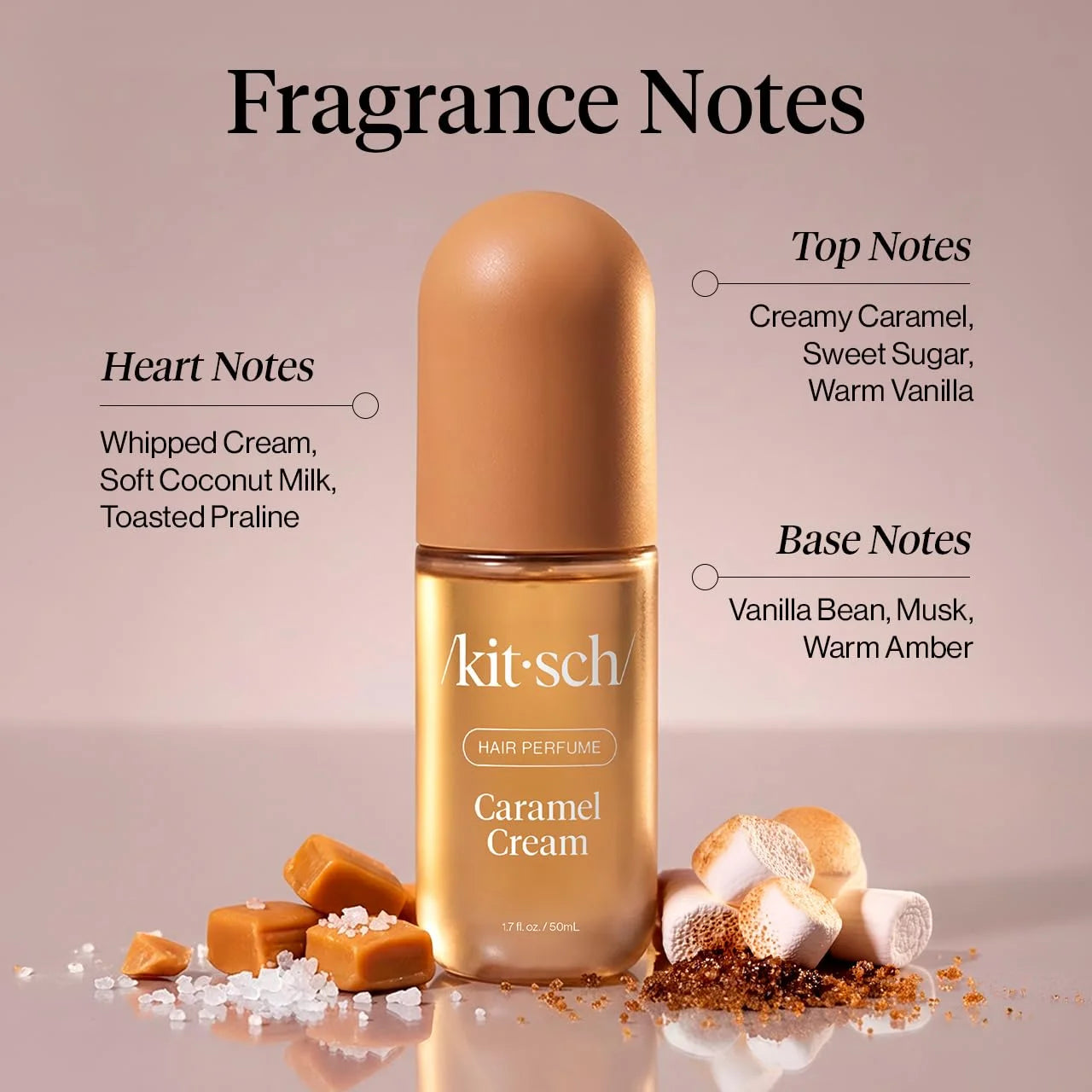 Kitsch Hair Perfume for Women – Hair Spray & Body Mist – Caramel Cream 50mL