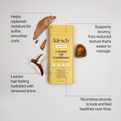 Kitsch Coconut Oil Hair Conditioner for Women & Men – Made in USA – 12 oz