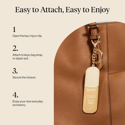 Kitsch Cute Keychain For Car Keys – Bag Charm for Handbags - Hair Perfume